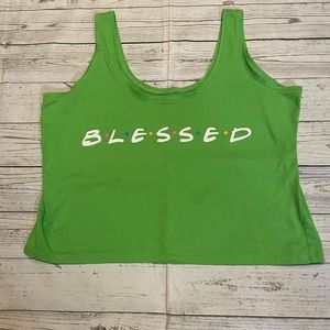 Take that blessed neon green tank top size 2X